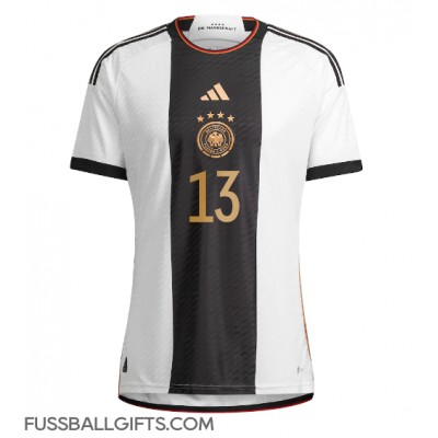 Deutschland Thomas Muller #13 Fußballbekleidung Heimtrikot WM 2022 Kurzarm